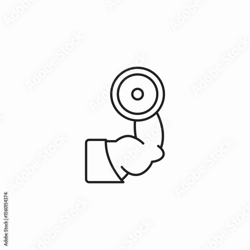 arm muscle icon sign vector