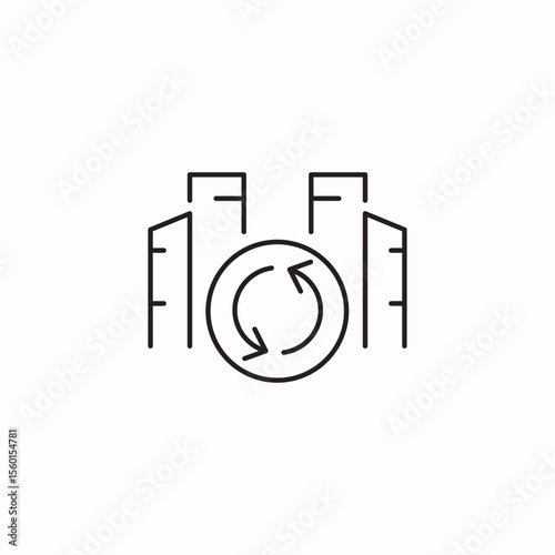 company buildig maintenance icon sign vector