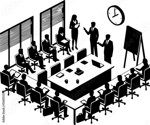 Business Meeting Presentation Icon