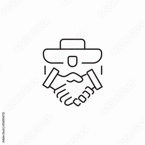 work business agreement icon sign vector