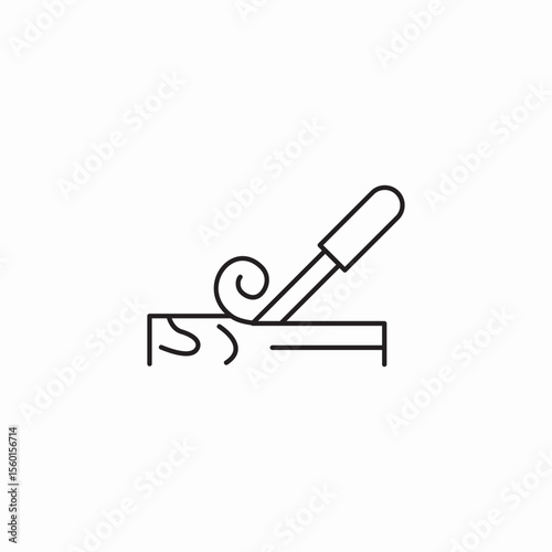 wood craft icon sign vector