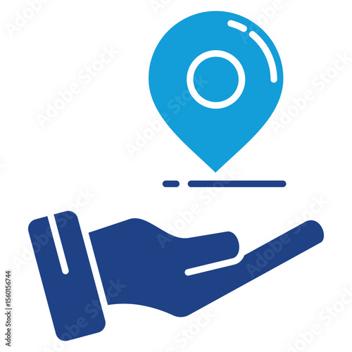 Location Dual Tone Icon Element For Design