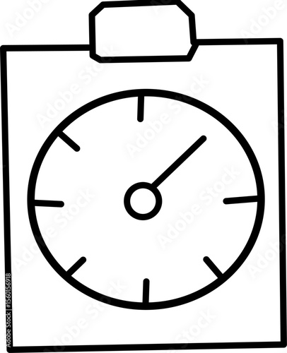 stopwatch icon with Football sports theme minimalist line icon
