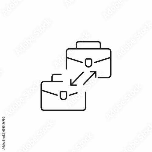work transfer icon sign vector