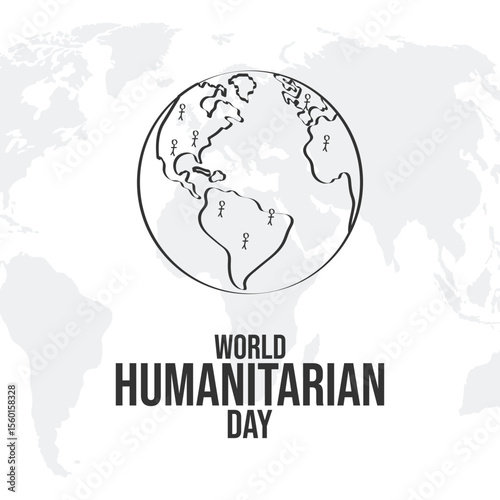 19th August World humanitarian day. Vector illustration.