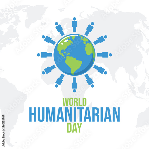 19th August World humanitarian day templates, world humanitarian day design. Vector