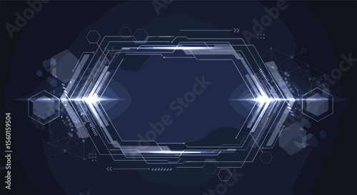 Futuristic Technological Interface with Digital Elements Perfect for Computer Related Purposes and Design