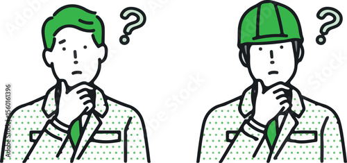Worried business man workers