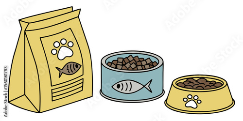 Coffee cup icon set with milk and fruit for breakfast beverage illustration
