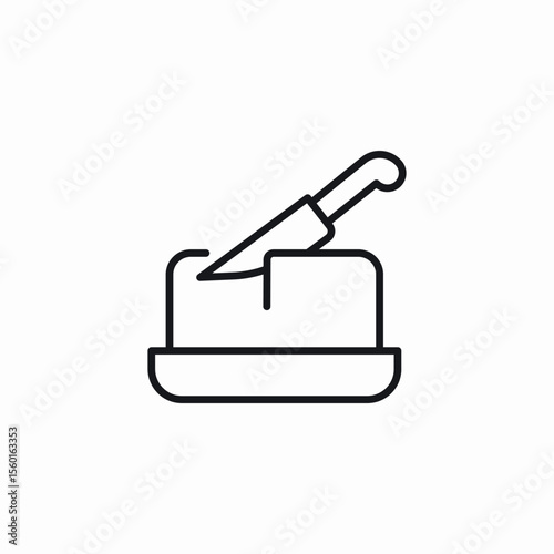 butter slice icon sign vector
