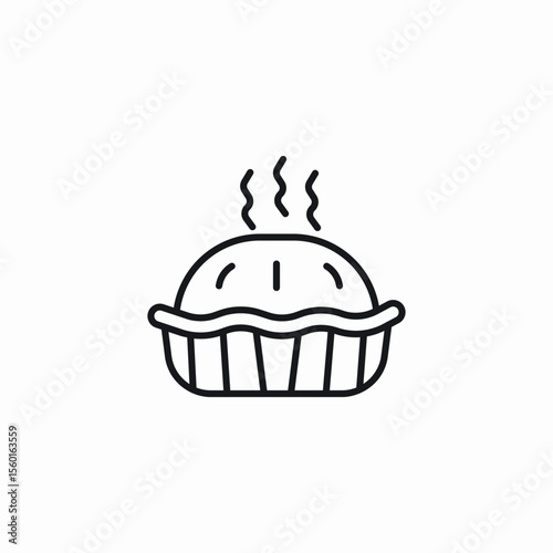 cherry pie icon sign vector
