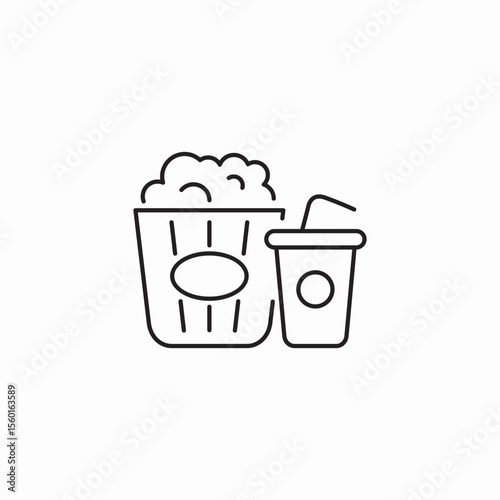 cinema food icon sign vector