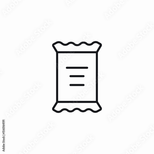 food bag package icon sign vector