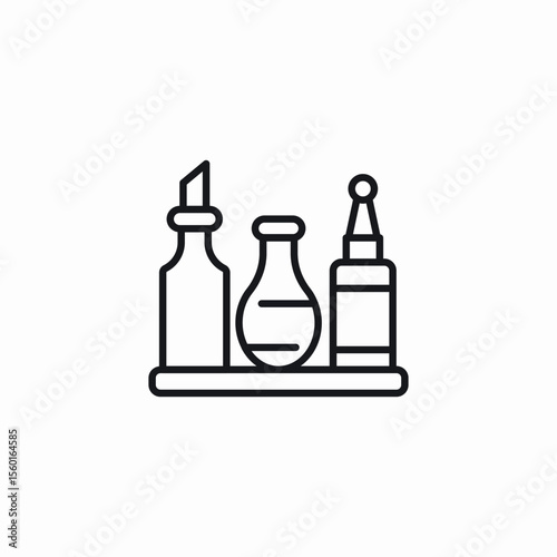 kitchen oil shelf icon sign vector