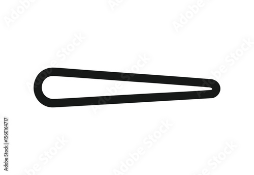 Simple black outline of a hair clip against a clean white background
