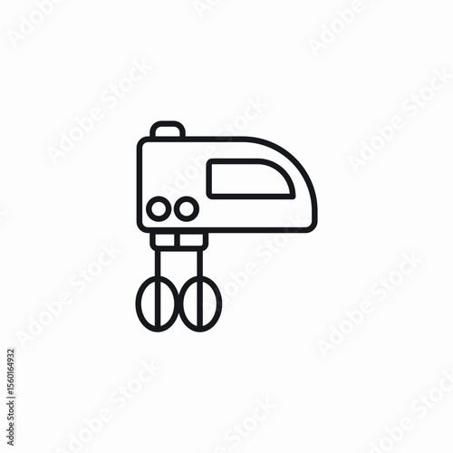 mixing handle machine icon sign vector