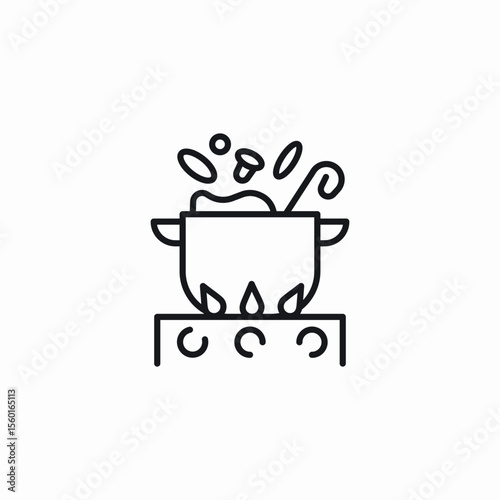 pot cooking icon sign vector
