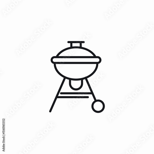 smoking barbecue icon sign vector