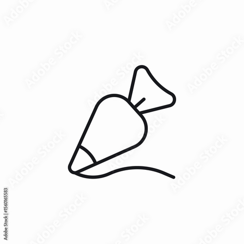 whipped cream line icon sign vector