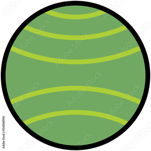 exercise ball filled line icon