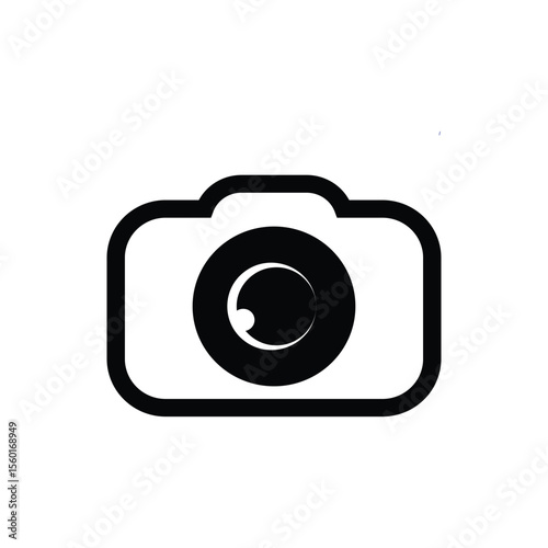 camera  logo icon illustration flat