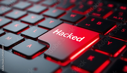 Hacked System Warning Icons for Cyberattack Alerts, Data Breach Notifications, and Digital Security Threats


