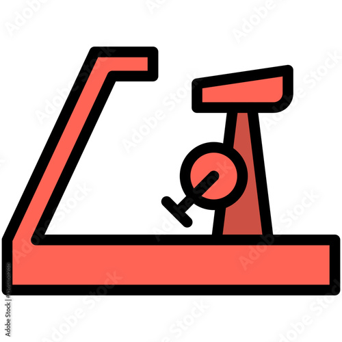 exercise bicycle filled line icon