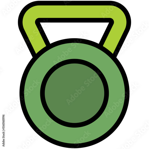 kettlebell filled line icon