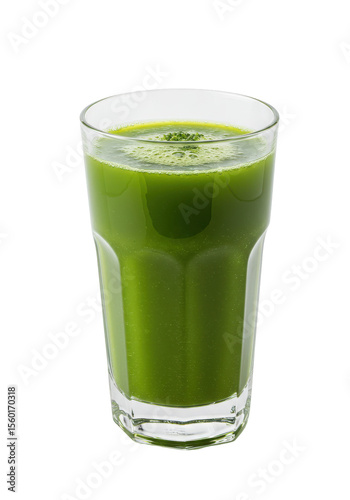 Wallpaper Mural Refreshing green smoothie in glass, filled to the brim, sits against black background Torontodigital.ca