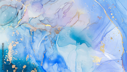 Alcohol ink colors translucent. Abstract multicolored marble texture background. Mixing acrylic paints. Modern fluid art. Alcohol Ink Pattern for paper texture, wallpaper and fabric print