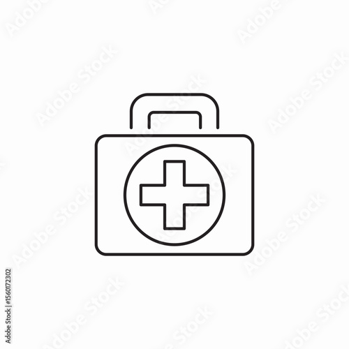 small medical box icon sign vector
