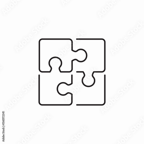 small puzzle icon sign vector