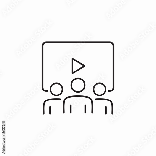 video audience icon sign vector