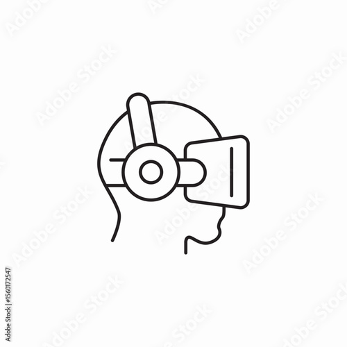 virtual reality glasses icon sign vector