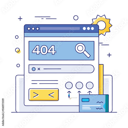 Minimalist 404 Error Page Wireframe Design