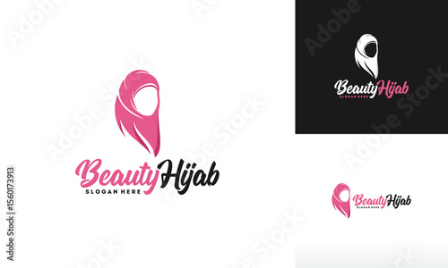 	Beauty Hijab logo designs vector, Muslimah Fashion logo template