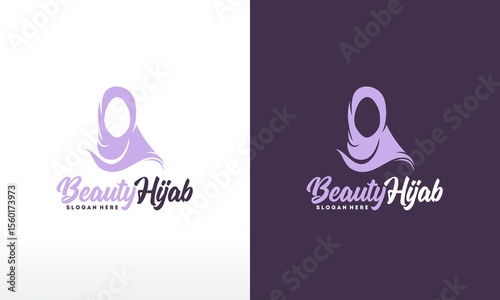 Beauty Hijab logo designs vector, Muslimah Fashion logo template