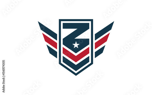 American Veteran Shield Patriotic National design illustration 