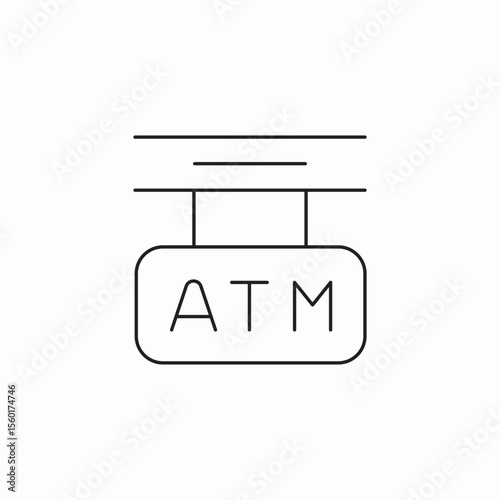 atm sign board icon sign vector