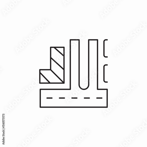 building foundation plan icon sign vector