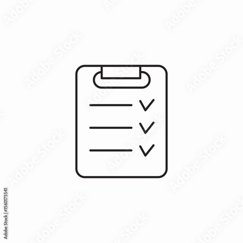 checklist clipboard document icon sign vector