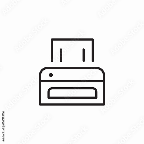 document printer machine icon sign vector