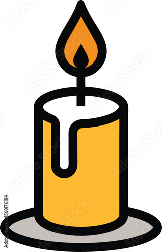 Candle clipart vector art and illustration 