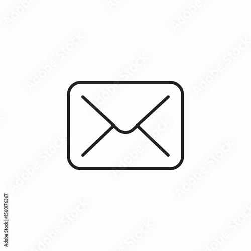 enclosed mail envelope icon sign vector