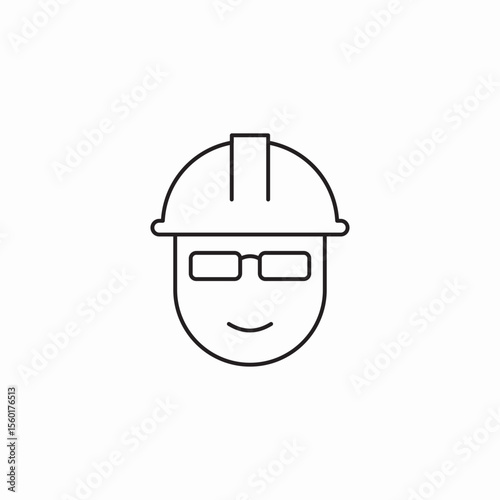 engineer hard hat icon sign vector