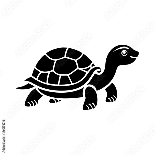 Adorable cartoon turtle illustration. Happy turtle design perfect for children's books and educational materials. This cute turtle image is ideal for creating fun and engaging content for kids.