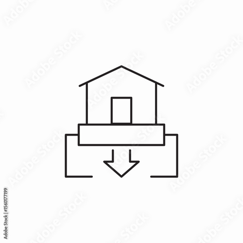 house drainage system icon sign vector