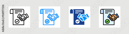 Contract Icon Collection Set Multiple Style