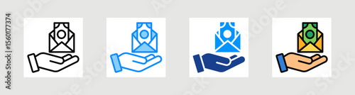 Salary Icon Collection Set Multiple Style
