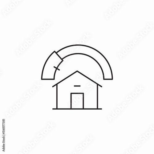 house signal connection icon sign vector